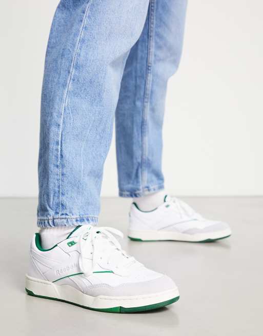 Reebok BB 4000 II sneakers in chalk with green detail