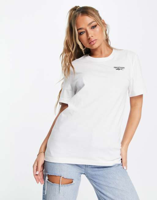 Reebok – Biały t-shirt z logo