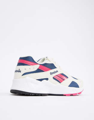 reebok blue and pink aztrek trainers