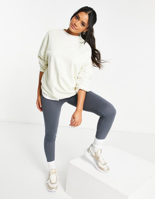 ASOS DESIGN co-ord oversized sweatshirt and legging in stone