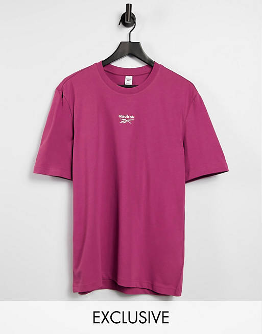 Tops Reebok boyfriend fit logo t-shirt in purple exclusive to  