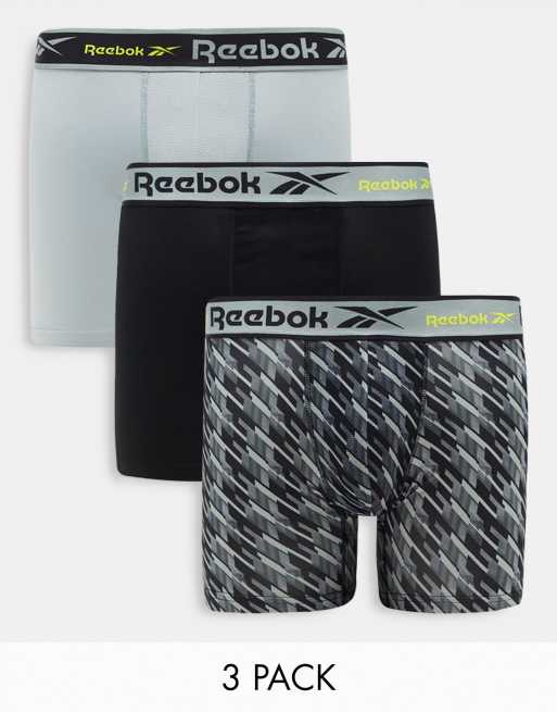 Reebok Men’s Pro Series Performance Trunk Boxer Briefs, 3-Inch, 3-Pack