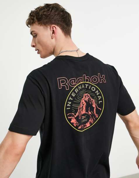 Reebok camping backprint T-shirt in black - view 1