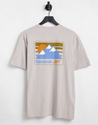 Reebok camping graphic tee in moonstone - Exclusive to ASOS
