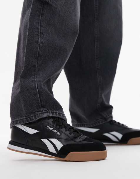 Reebok Campio XT in black and white with gum sole