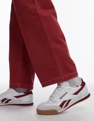 Reebok Campio XT trainers in white and burgundy