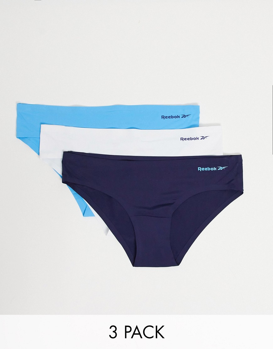 Reebok - Candise - Set van 3 gebonden onderbroeken in aqua, wit en marineblauw