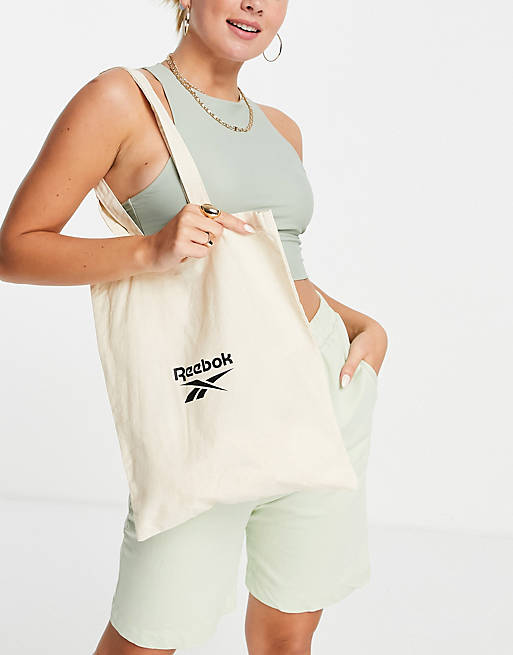 Reebok canvas tote bag in neutral