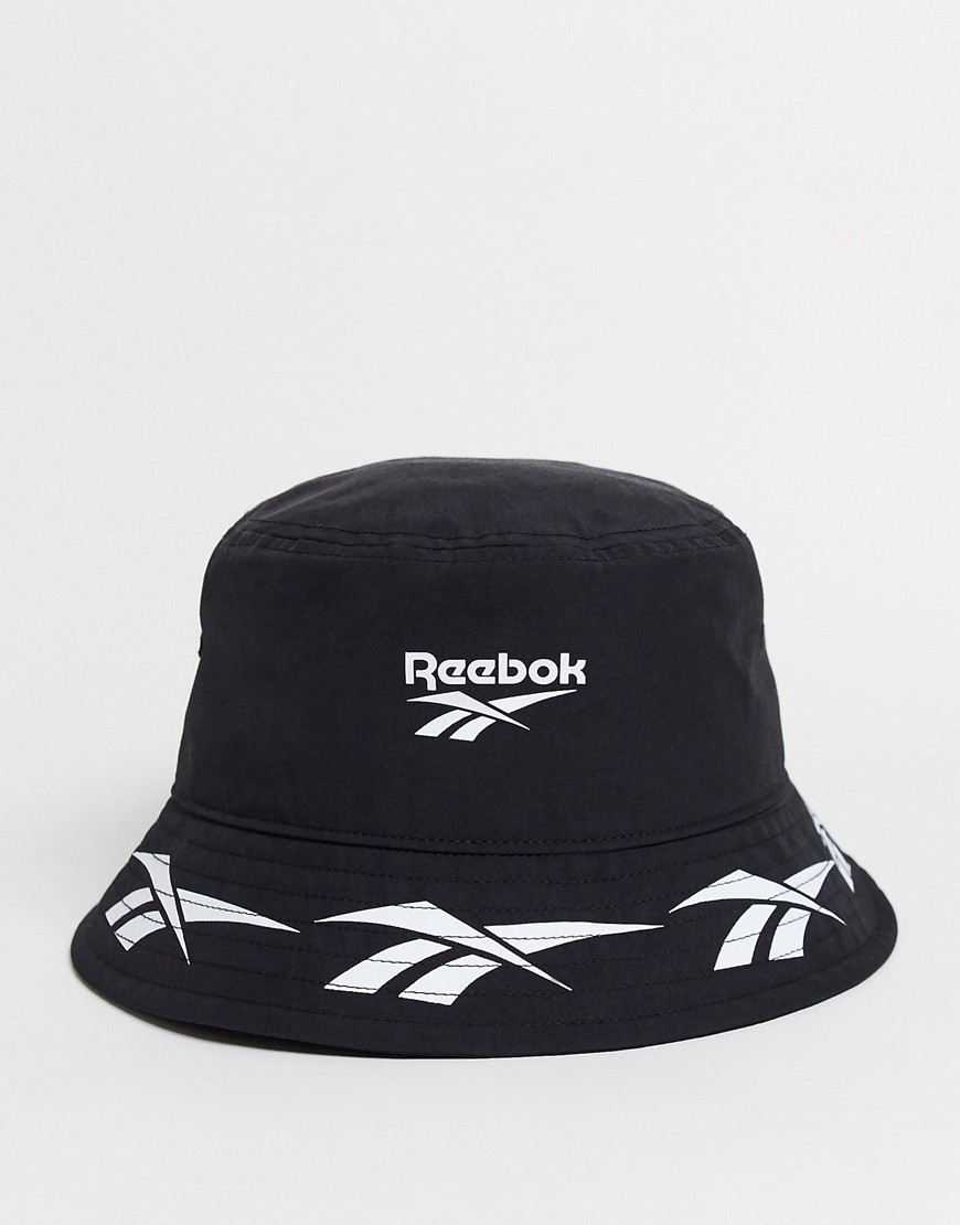 Reebok - Cappello da pescatore con stampa vector-Nero