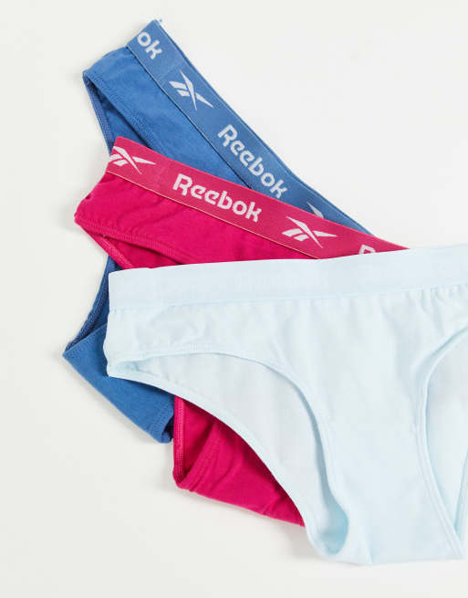 Blue Reebok Carina Womens 3 Pack Thongs - Get The Label