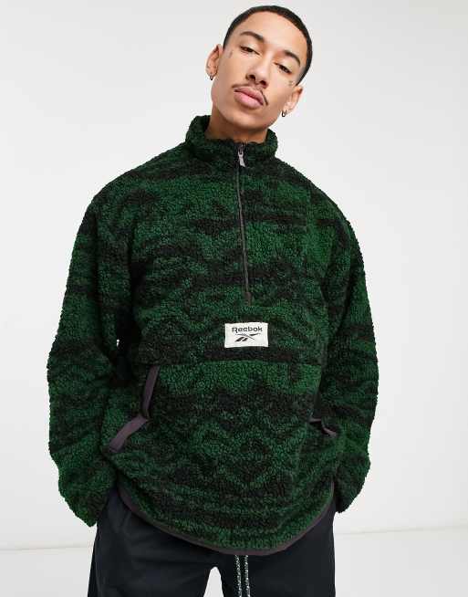 Reebok cl gp we reversible fleece hz in green | ASOS