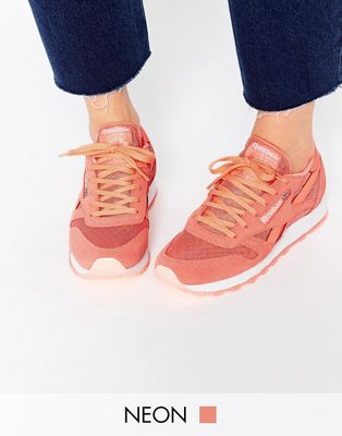 reebok cl coral trainers