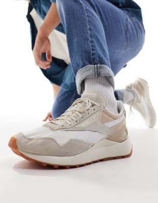 Reebok Cl Legacy Az Unisex Sneakers In Beige With Gum Sole-white In ...