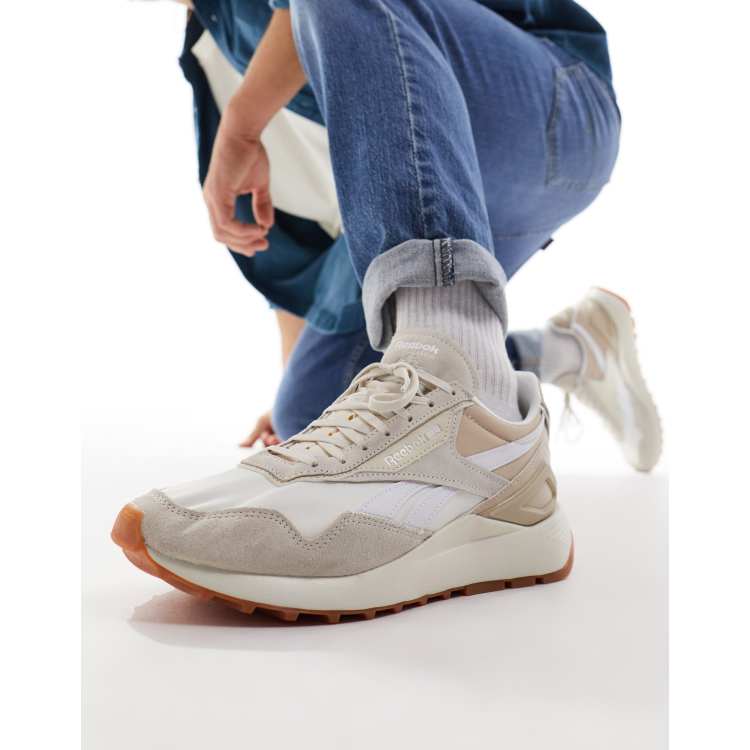 Reebok CL Legacy AZ unisex sneakers in beige with gum sole