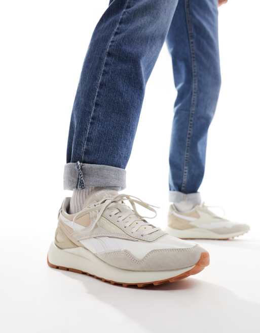 Reebok CL Legacy AZ unisex sneakers in beige with gum sole | ASOS