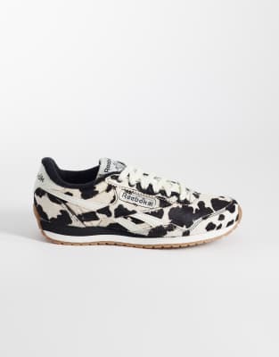 Classic AZ - Baskets à imprimé vache-Noir 7