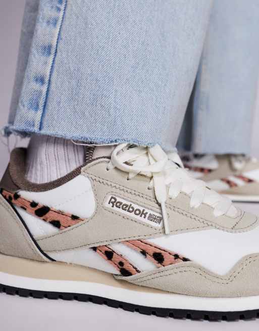 Reebok Classic AZ sneaker in beige and leopard print ASOS