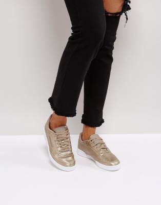 Reebok Classic Club C 85 Metallic Trainers In Antique Gold | ASOS