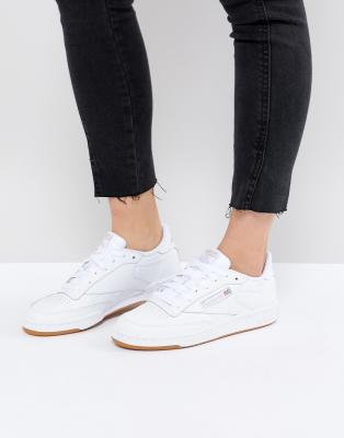 Reebok Classic - Club C 85 - Sneakers bianche in pelle con suola in gomma |  ASOS