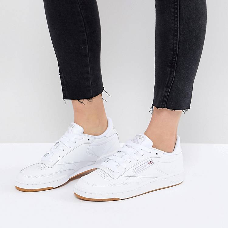 Beneficiary Insignificant Rich man Reebok Classic Club C 85 sneakers In White Leather With Gum Sole | ASOS