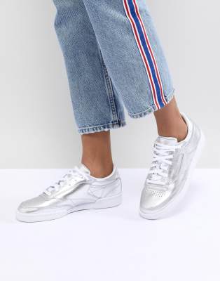 reebok silver sneakers