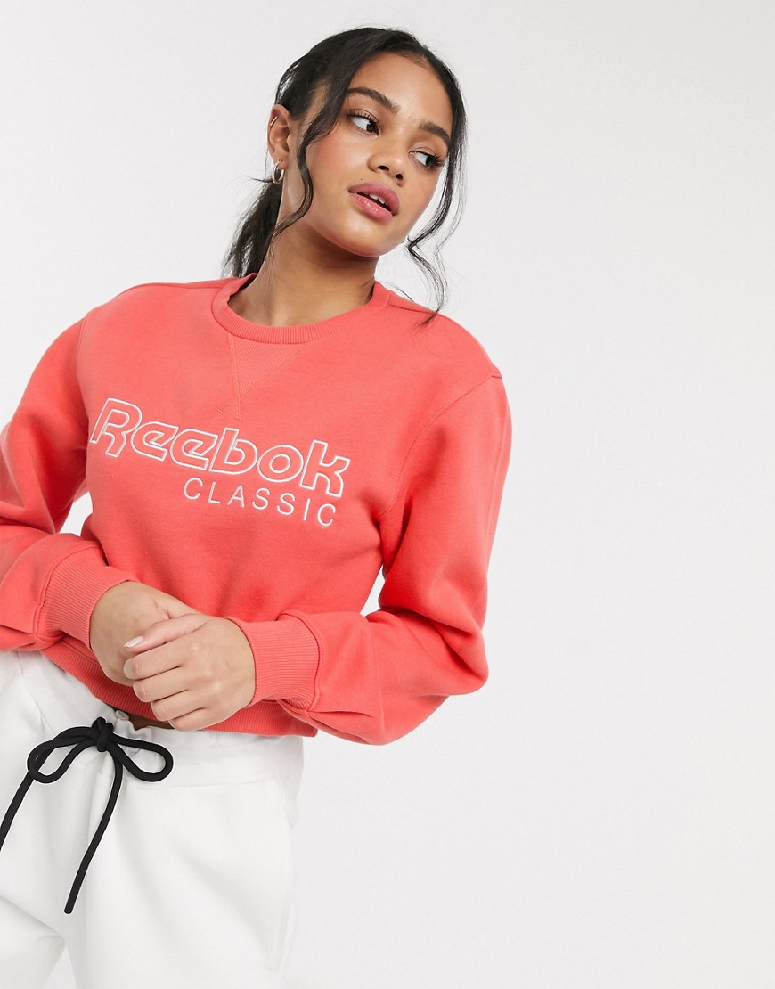 Reebok Classic - Fleece sweatshirt met ronde hals en rozet