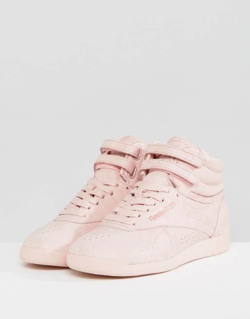 High top pink on sale reeboks