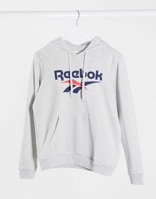 Reebok classic large Vector logo hoodie in grey