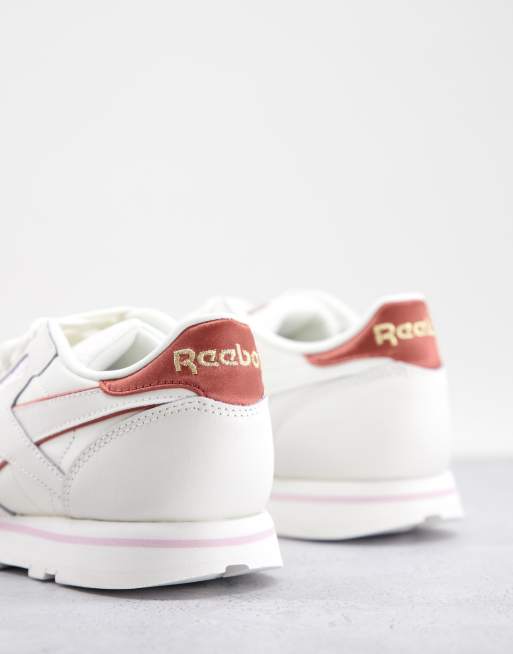 Reebok Classic - Lædersneakers i råhvid og bronze, 3 af 4