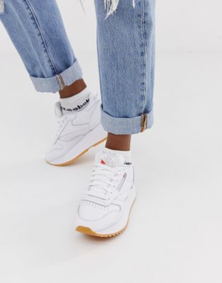 reebok classic leather double sneakers