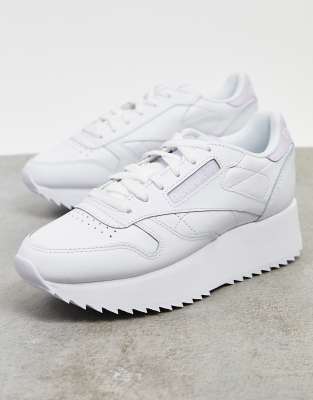 white and cream chunky trainers