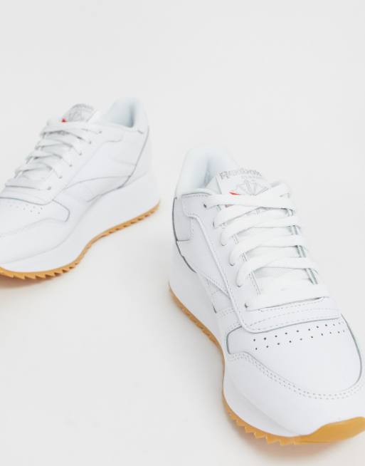 Reebok classic leather hot sale double trainers