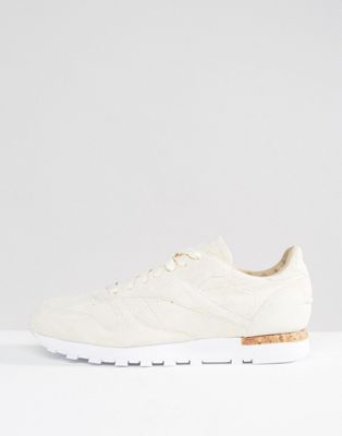 reebok classic leather lst suede trainers in white bd1902