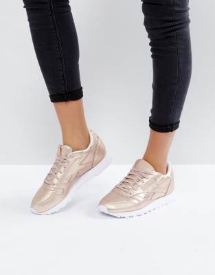 reebok classic leather metallic sneakers