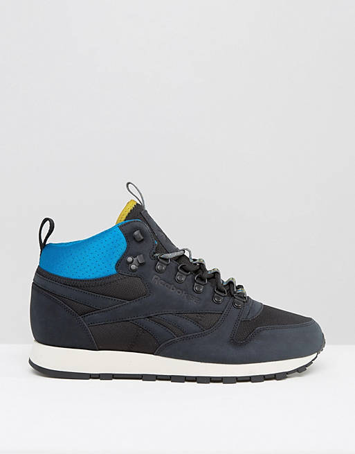 midlertidig anden Abe Reebok Classic Leather Mid Winter Sneakers In Black AQ9665 | ASOS