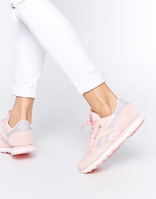 reebok classic leather patina pink retro sneakers
