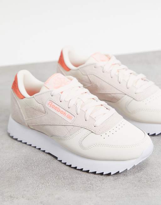 Botanik rytme bomuld Reebok Classic leather ripple-sole sneakers in ceramic pink | ASOS