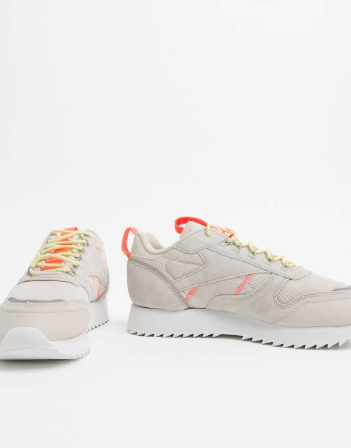 Reebok classic deals ripple leather