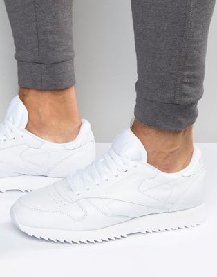 reebok white leather trainers