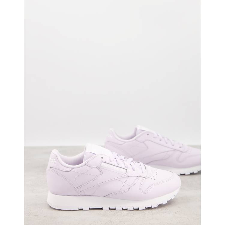 Reebok Classic Leather sneakers in luminous lilac ASOS