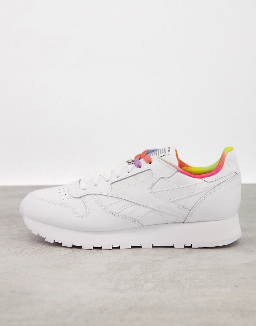 Reebok Classic leather sneakers in multi-White
