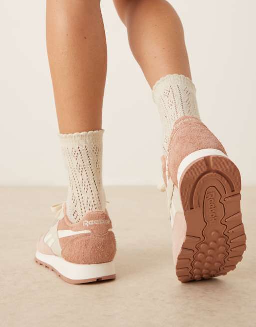 Reebok Classic Leather sneakers in off white and beige ASOS