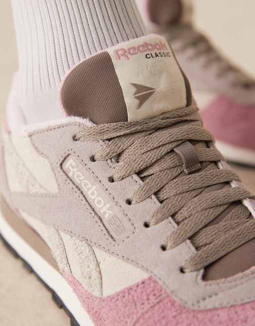 HOT Reebok Classic Full Pink Reebok Classic Leather Sneakers