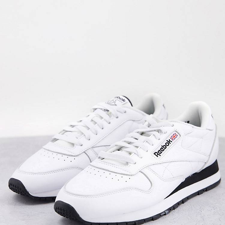 Madison demonstratie Chip Reebok Classic leather sneakers in white and black | ASOS