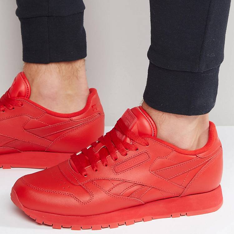 Célula somatica cartel Ecología Reebok Classic Leather Solid Sneakers In Red BD1323 | ASOS