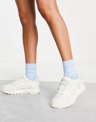 Reebok Classic Leather SP sneakers in chalk and baby blue