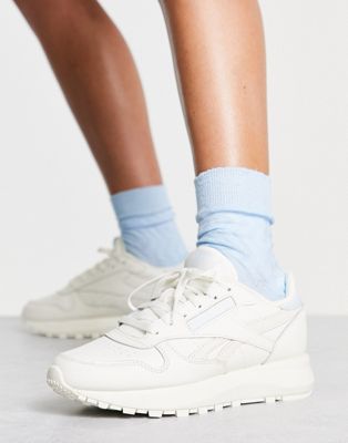 Reebok Classic Leather SP trainers in chalk and baby blue - ASOS Price Checker