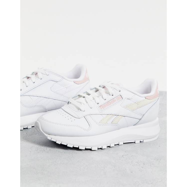 Reebok Classic Leather SP trainers in white and pink | ASOS