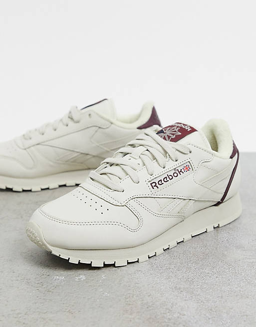 bicycle guide barbecue Reebok Classic Leather trainers in beige | ASOS
