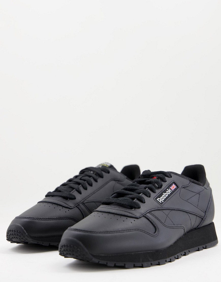 Reebok Classic Leather Trainers In Black